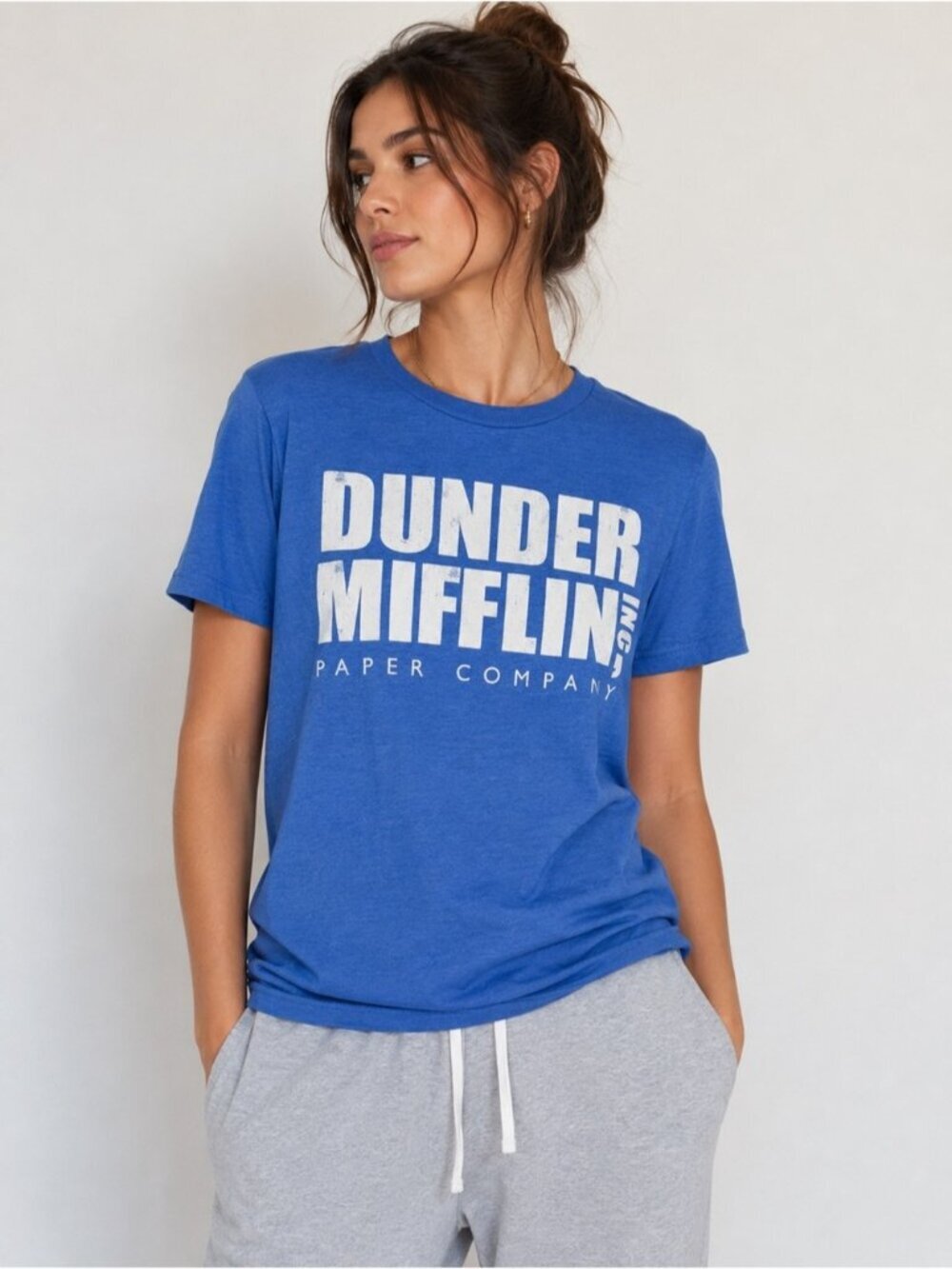 The Office Dunder Mifflin Graphic T-Shirt – Blue Size Small